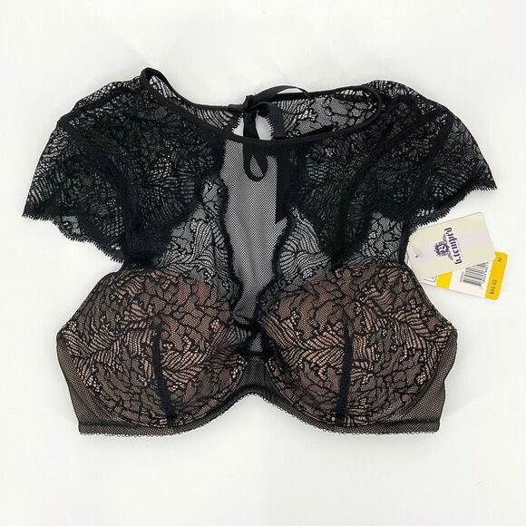 B. Tempt'd By Wacoal After Hours Bralette Bra Underwire Padded Medium Black NWT - Picture 1 of 10